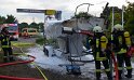 Feuer 1 Yacht explodiert Koeln Muelheim Hafen Muelheim P041